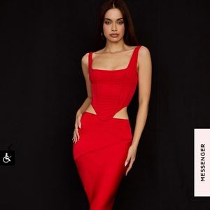 House of CB Edetta Scarlet Mesh Corset